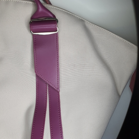 Jack Gomme Nylon Leather Strap Tote Bag New without Tag + FREE GIFT - Picture 7 of 11